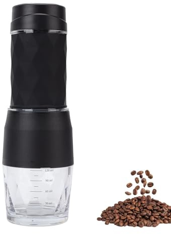 Cafetera exprés portátil, cafetera francesa manual, mini máquina de espresso compatible con café molido y cápsulas, ideal para el hogar, viajes, camping y oficina.