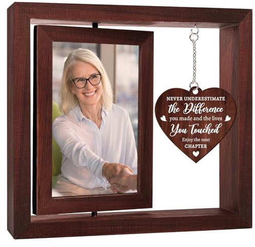 Hakumata Bilderrahmen zum Ruhestand, Geschenk für Frauen und Männer, 10 x 15 cm, Abschiedsgeschenk für Freunde, Abschiedsgeschenk für Freunde, Fotorahmen