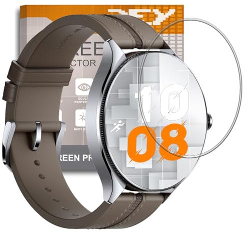 3X Protector Pantalla para XIAOMI Watch 2 Pro - AMAZFIT Cheetah Round, Cristal Vidrio Templado Premium