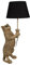 Clayre & Eef Tischlampe Katze 31x24x62 cm Goldfarbig Schwarz Polyresin Schreibtischlampe