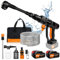 21 V Max 16Bar Hochdruckreiniger mit Lithium-Ionen-Akku Verlängerungslanze 5 m Schlauch Ladegerät Gartenhaustier Outdoor-Autoreinigungswerkzeug - 21V/2x3.0Ah Battery