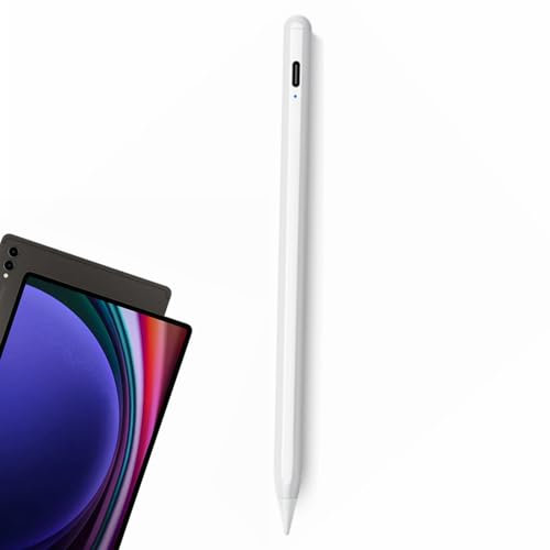 Penna touch sensibile alla pressione 4096 livelli per Samsung Galaxy Tab S10 S9 Ultra 5G / S10+ / S9 S10 FE FE+ 5G / A9 / A9+ WLAN 5G ricaricabile (bianco)