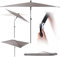 KADAX Parasol de balcon rectangulaire, 210 x 140 cm, réglable en hauteur, pour balcon et terrasse, parasol de terrasse pliable avec sac de transport, taupe, 210 x 140 cm