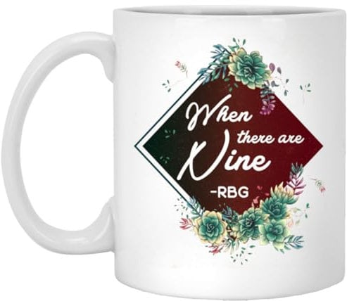 kisoyo Lustige Keramik-Kaffeetasse mit Aufschrift When There are Nine RBG Feminist, 325 ml