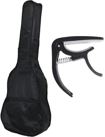 HDGSAFD 1 custodia per chitarra acustica, 1 clip per accordo, custodia per chitarra, impermeabile, custodia protettiva per chitarra, Nero , taglia unica, moderno