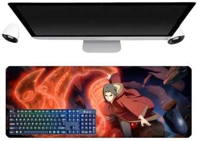 PUrar Japanisches Anime Uchiha Itachi XL Multifunktions-Gaming-Mauspad, 800 x 300 mm, Mauspad, Gaming-Tastatur, wasserdicht und Basis aus rutschfestem Gummi, strukturierte Oberfläche
