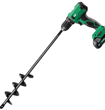 DOKOLES Garden Auger Drill Bit for Planting 2x14.5, Spiral Ground Auger Drill for 3/8 Hex Drive Drill, Bulb and Flower Planter Tool