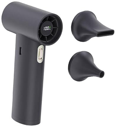 Milageto kabelloser Haartrockner für unterwegs, 2 Separate Gebläsestufen, elektrischer Staubbläser Air Duster Cleaning Kit wiederaufladbar zum Haartrocknen PC Reinigung Auto Sofa, Stil D