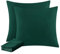 Aisbo Kissenbezug 80x80 2er Set - Kopfkissenbezug 80 x 80 Dunkelgrün mit Reißverschluss aus Mikrofaser, ÖKO-TEX Pillow Cover 80x80cm, Weich und Bügelfrei