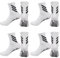 4 Paar Fußballsocken Herren Fussball Grip Socken T-ap-edes-ign Socken Fussball Fs Football Socks Gripsocks Ta-pe De-s-ign Fussballsocken Geeignet für Basketball Rugby Yoga Wandern und Laufen (Weiß)