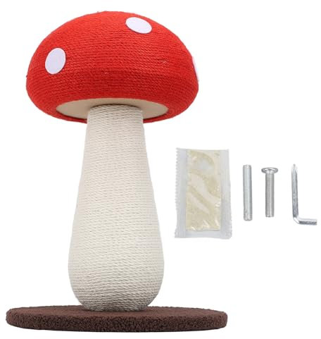 Pssopp Arbre à Chat en Sisal, Arbre à Chat en Forme de Champignon, Jouets pour Chats et Chatons