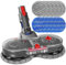 Wischaufsatz für Dyson V7/V8/V10/V11/V15 Staubsauger, Elektrischer Bodenwischer mit Abnehmbaren Wassertank und 12 Stück Waschbare Wischmop (Grau)