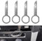 4 Pcs Car Radio Removal Tool,Silver Radio Removal Keys,Stainless Car Stereo Removal Tools,Universal Portable Radio Release Keys Extraction Tool,Pin Stereo Hooks Tools,for Most Models on the Market