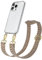 EAZY CASE - Handykette mit verstellbarem Trageriemen kompatibel mit iPhone 16 Pro - Taschengurt zum Wechseln mit transparenter Handyhülle für Apple iPhone 16 Pro Hülle dünnes Band Hell Braun/Braun