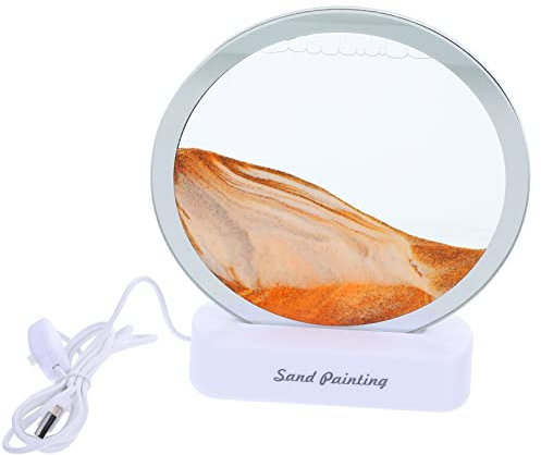 IMIKEYA 3d-treibsand-kunstlampe 3d-tischlampe Kreatives Arbeitszimmerdekor Ästhetische Bürobeleuchtung