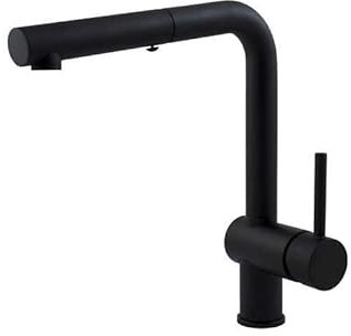 PAFFONI Rubinetteria - Miscelatore lavello Cucina in Colore Nero Opaco con Doccia Estraibile Doppio Getto Light LIG285NO-MET - RUB11043 - Nero Opaco