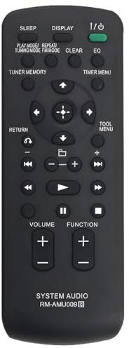 RM-AMU009 - Mando a distancia de repuesto para Sony Audio Stereo System SS-WG909iP HCD-EC909iP SS-EC79 HCD-EC79i HCD-LX20i SS-CLX20 SS-EC69i HCD-EC69i HCD-EC99i SS-WG99i SS-CBX20 HCD-BX55 0BTi HCl