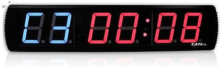 YQVEOT Fitness Minuteur 4inch Gay Timer Temps de Formation et Temps de Repos Alternativement équipement de chronométrage électronique pour Salle de Gym à Domicile en extérieur(GI2B4R-App Control)