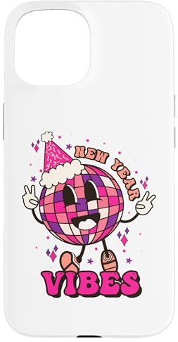 Custodia per iPhone 15 Il nuovo anno vibra la palla rosa di Capodanno cade alle 00:00