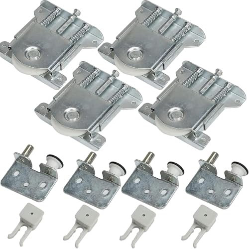 Wardrobe Door Roller Sliding Door Cabinet Slider Set for Wardrobe Door Wheels Shop Window Replacement Castors Load 30kg (4)