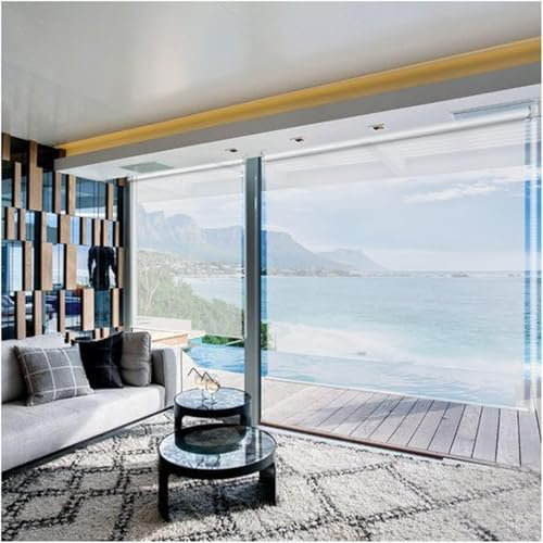 HynJGih Stores enrouleurs Volet Roulant Transparent et étanche, volet Roulant en Plastique PVC Transparent for pergola extérieure(1.4x2m)