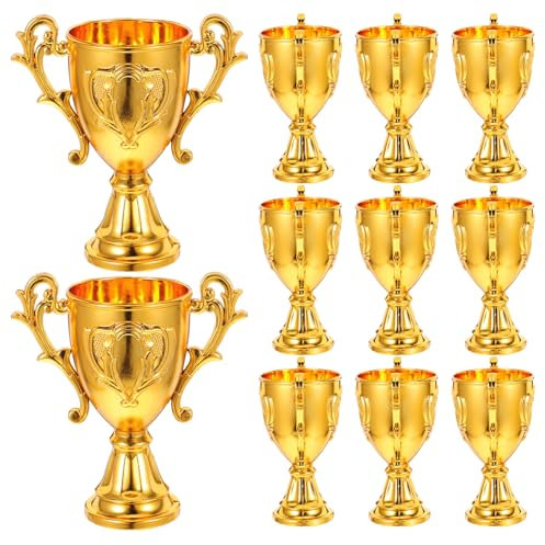 HYTROVE 12-teiliger Goldener Trophäenhalter Partygeschenke Aufbewahrung Für Kinderwettbewerbe Und Auszeichnungen