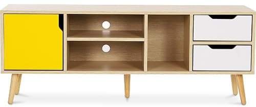 Iconik Interior Scandinavian Style - Mobile TV in legno, design scandinavo - Aren giallo