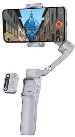 hohem iSteady X3 SE Smartphone Gimbal - Stabilizzatore a 3 assi, leggero e pieghevole, con telecomando e batteria da 11 h, ideale per vlogging e viaggi, grigio