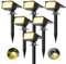kolpop [6 Stück/ 77 LEDs Solar Gartenleuchten für Außen, 3000K Warmweiß Baumbeleuchtung, IP65 Wasserdicht, 3 Modi, 800LM Solar Strahler, Dusk to Dawn Solarlampen für Hof Weg Outdoor Pflanzen