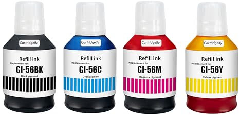 Cartridgeify 56 Tinte Kompatibel mit Canon 56 Tintenpatronen Nachfülltinte Multipack, für Maxify GX7050 GX6050 GX6040 GX7040 GX5550 GX6550