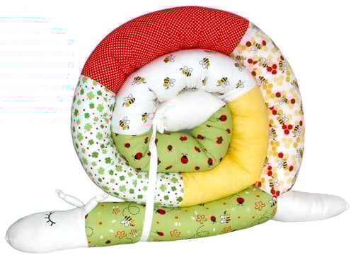 Bettschlange/Bettschnecke XXL (Motiv Marienkäfer) Länge 250cm **personalisierbar** Seitenschläferkissen (Marienkäfer mit Schwanzspitze 300 cm)