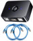 Switch USB 2.0 Condivisione Stampante 2 PC 1 Stampante Switch USB Manuale con LED Adattatore Plug & Play con 2 Cavi da 1,5 m Compatibile con Windows, macOS