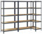Eleganz Lot de 3 étagères de rangement à 5 étages - Acier galvanisé et matériau en bois - Stockage commercial stable pour atelier, garage et entrepôt