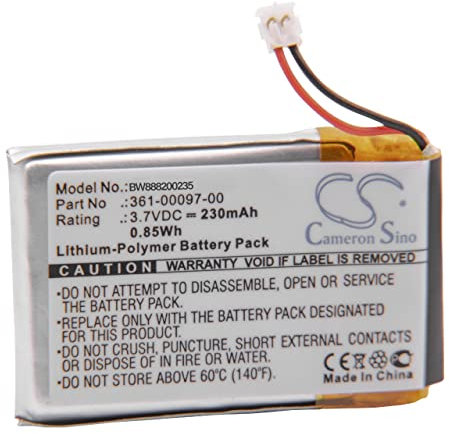 vhbw batteria compatibile con Garmin Fenix 5 smartwatch orologio bracciale fitness (230mAh, 3,7V, Li-Poly)