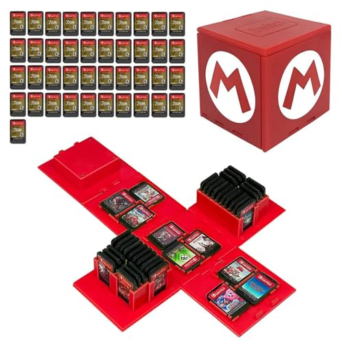 BAYINBROOK Game Card Case for Switch – Holds 41 Switch Game Cards, Compact and Portable Storage Box with One-Touch Pop-Up Design, Durable ABS, Travel-Friendly Size (B)