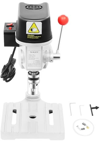 TONFEION Perceuse de Table, Perceuse Debout Electrique, 340W, 0-16000RPM, 3 Niveaux, Foret de Précision 1-10mm, Perceuse à Colonne pour Bois/Métal/PCB
