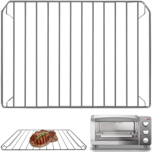 GWYXC Countertop Toaster Oven Replacement Parts for black and decker 4 Slice Toaster Oven, 10.8×9.8x 0.7'' Stainless Steel Toaster Oven Accessories Wire Rack Baking Rack