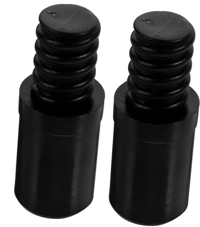 ERINGOGO 2Pcs Plastic Threaded Handle Tips for Extension Poles Broom Adapter Replacement Parts Versatile Suitable for Metal Rods Black American Style