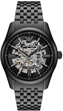 Emporio Armani Men's 43MM Black Stainless Steel Watch, AR60093