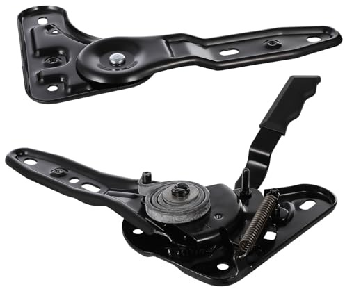 Lurrose Regolatore Angolo Sedia Ufficio in Metallo Nero Ricambio Multi-angolo per Parti Sedie Girevoli e Gaming Regolazione Comfort Ergonomica Schienale