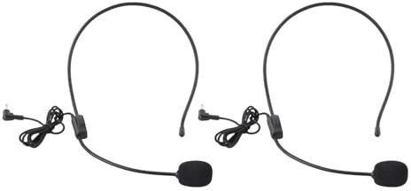 Eminchu Am Kopf Getragenes Mikrofon, Unidirektionales Mikrofon mit 3,5-mm-Klinkenstecker, Bühnenmikrofon für Lautsprecher, Soundkarten und Verstärker, Ideal für Unterrichtspräsentationen