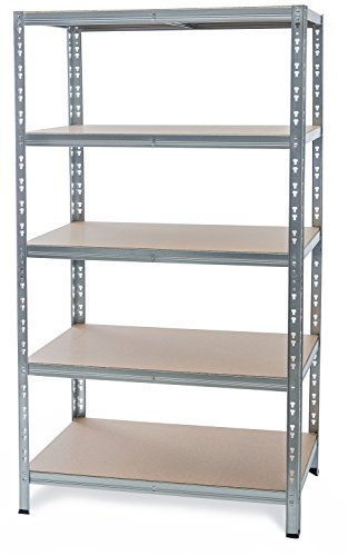 Dysell - CDF Regal 180x90x40 verzinkt - Steckregal Lagerregal Schwerlastregal Gartenregal Büroregal Archivregal Ordnerregal