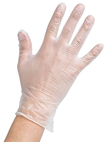 Gloveman GL6623_1 Vinyl Gloves, Powder Free, Large (Pack of 100), clear