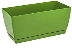 Pot de fleur Coubi 24 cache pot rectangulaire soucoupe assiete vert olive