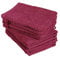 10er Pack Waschhandschuhe, Waschlappen Größe 15x21 cm in Bordeaux 100% Baumwolle