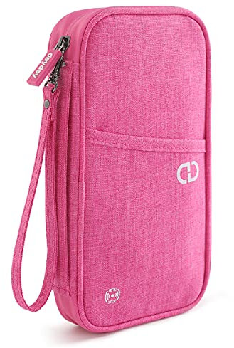 dayday® Passport Holder for Travel Family - RFID Blocking Travel Wallet Organizer Bag for Documents - Water-Resistant Passport Wallet with Wrist Strap - Gifts for Men & Women