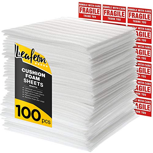 30 x 30 cm Foam Wrap Verpackung zum Verpacken beim Umzug, Schaumfolie Verpackung ist eine Alternative zur Luftpolsterfolie & Umzugskartons - tragbares Verpackungsmaterial Packmaterial – 100 Stk
