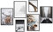 myestado - Premium Poster Set Bilder Wohnzimmer Modern Schlafzimmer Bild für Ihre Wand - ohne Bilderrahmen - 4 x DIN A3 & 2 x DIN A4 - ca. 30x42 & 21x30 » Winter «