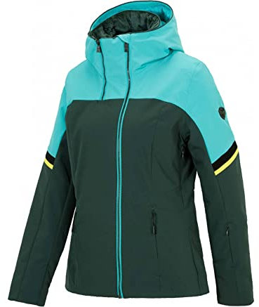 Ziener W Tulla Lady Colorblock-Grün, Damen Daunen Regenjacke, Größe 38 - Farbe Grape Leaf