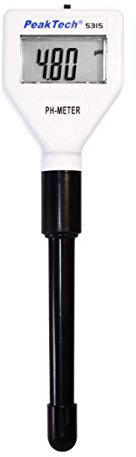 PeakTech 5315, pH Messgerät für Reagenzgläser, Aquarium, Pool und Wasseraufbereitung, pH Wert Checker mit Zubehör, 0.00 - 14.00 pH, extra dünne Sonde, 1 Stück